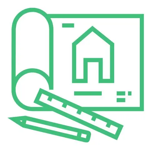 Icono de boceto de anteproyecto arquitectónico